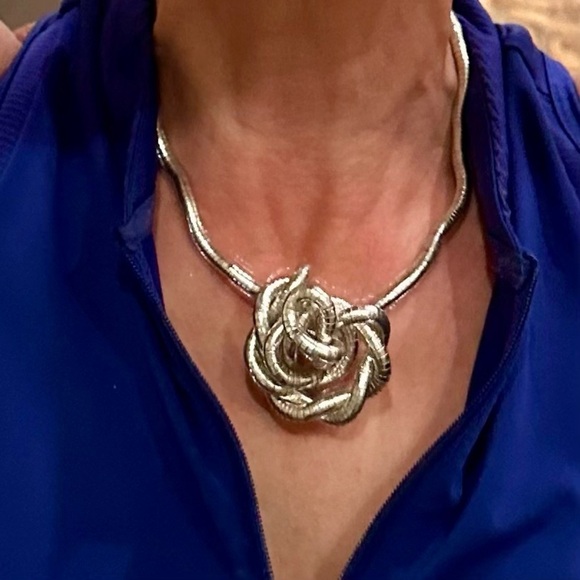 Rare Silver Plated Modable Flexible Necklace New in Box w/Free Gift - Picture 6 of 16